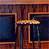 Close-up detail of a stage set - a bar