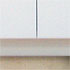 Close-up detail of a white cabinet