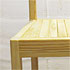 Close-up detail of a pale coloured wooden chair